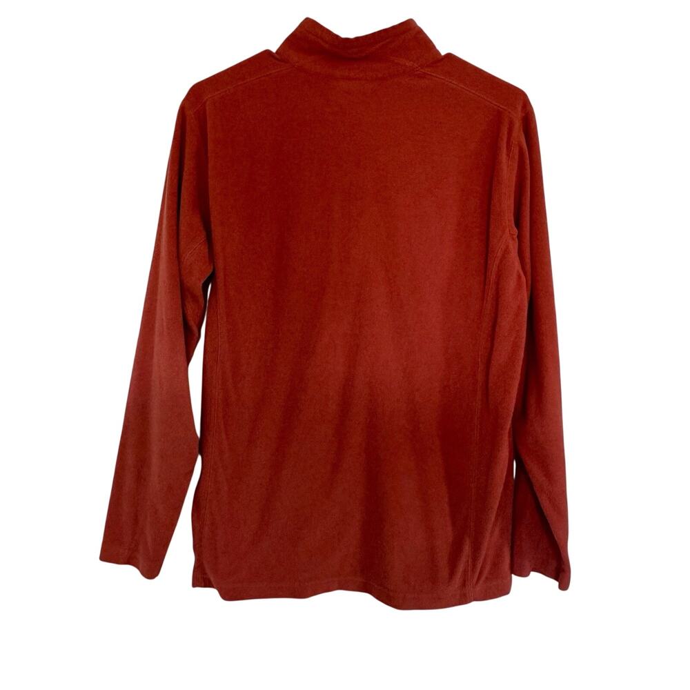 Columbia Men’s Small Coral Orange Quarter Zip Lightweight Fleece Pullover - Picture 4 of 5